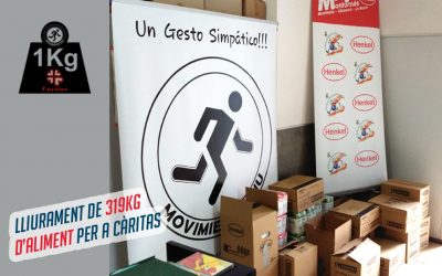 Lliurament de 319 quilos d’aliment per a Càritas