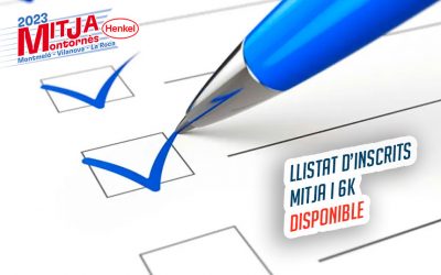 Llista d’inscrits a la Mitja Marató i Cursa 6K 2023